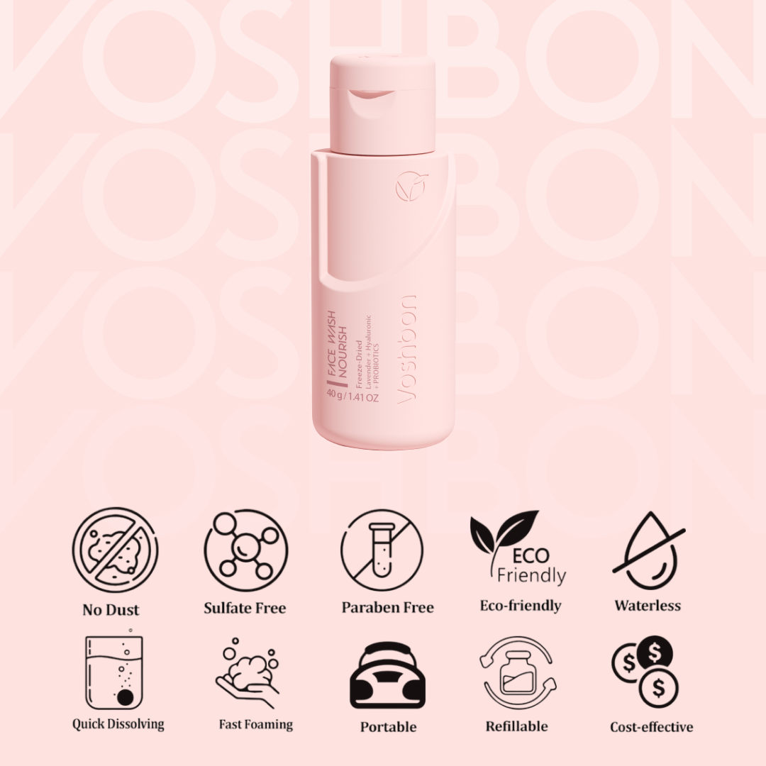 facial cleanser certification icons cruelty free gentle skincare information