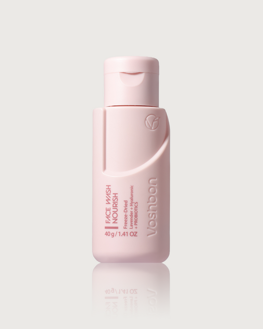 nourish freeze-dried facial cleanser bottle nourishing waterless face wash