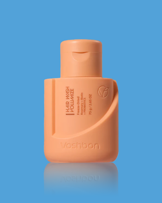volumize freeze-dried hair wash bottle scalp balancing waterless shampoo